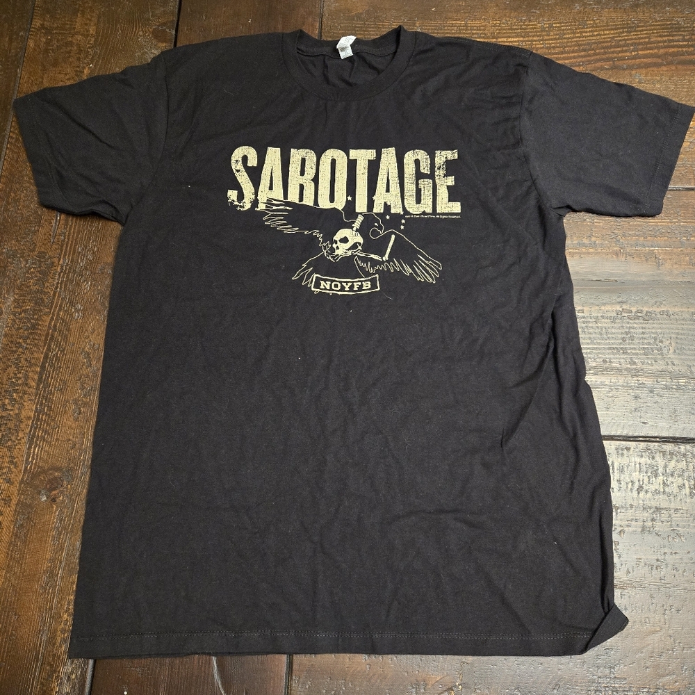 Sabotage the Movie, Black Short Sleeve Tee, Size Large